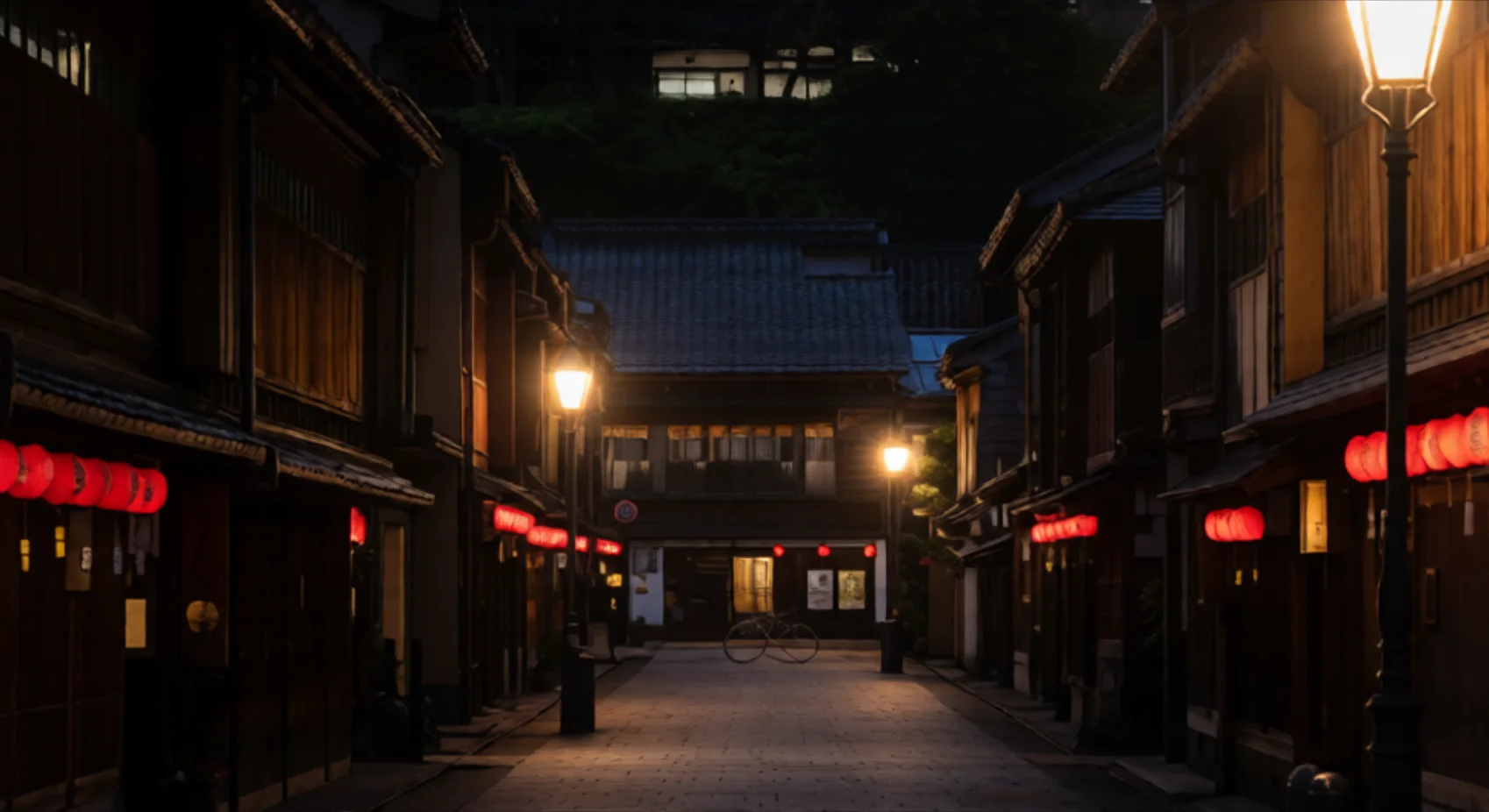 金沢の町並みの夜景